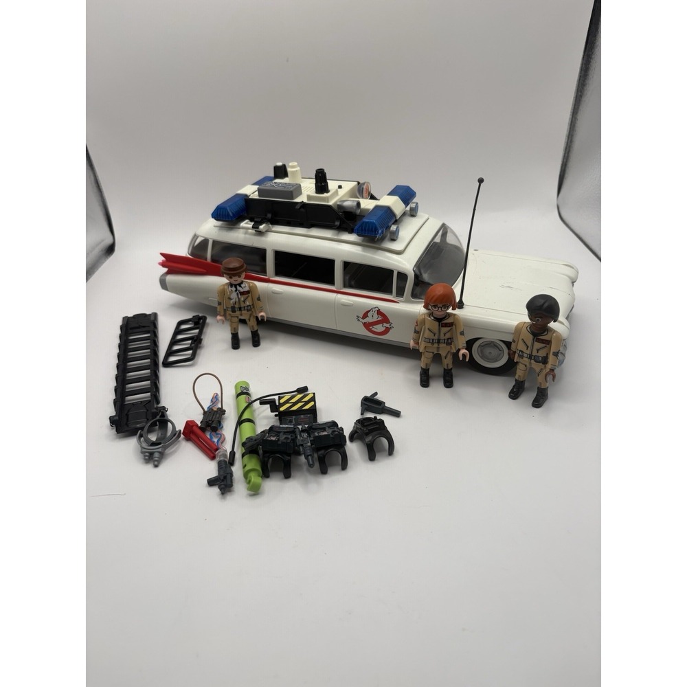 Playmobil Ghostbusters Ecto-1 9220 Car 2017 w/ 3 Figures Accessories